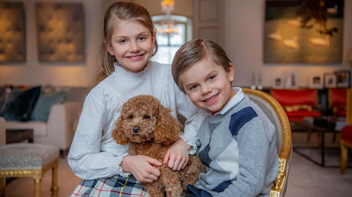 Crown Princess Victoria shares adorable new photos of Princess Estelle with family puppy