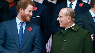 prince harry prince philip laughing