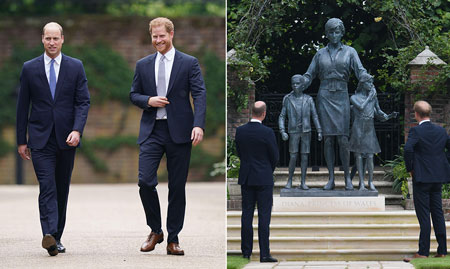 Princess Diana's Statue Unveiling: Harry And William Reunite And Family ...