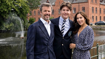 Denmark's Crown Princess Mary looks so proud as Prince Christian starts new school
