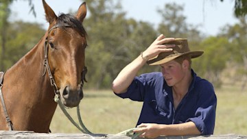 Prince Harry wears cowboy hat as he tours famous Stockyards Rodeo in ...