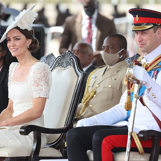 Kate Middleton and Prince William take in spectacular parade on Jamaica