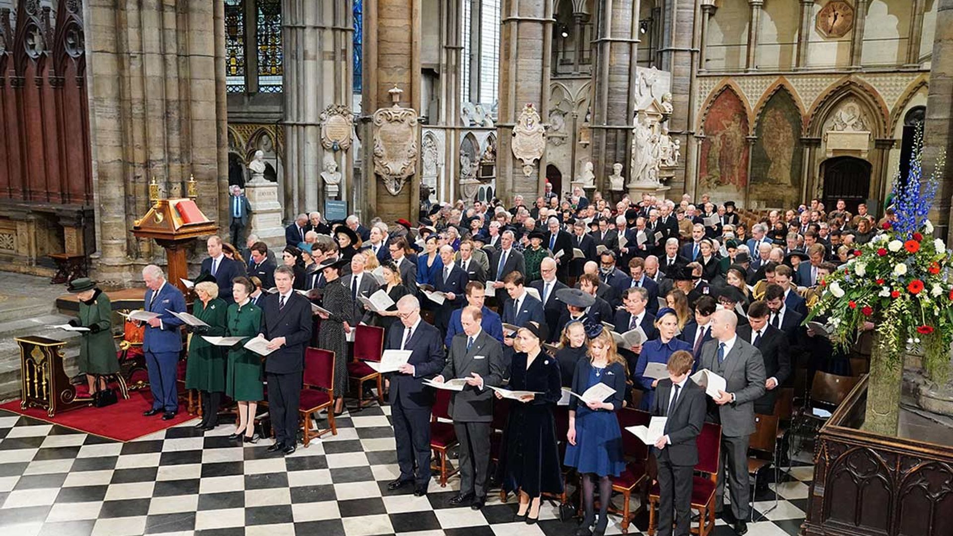 The Queen supported by royal family at Prince Philip's service of thanksgiving – best photos