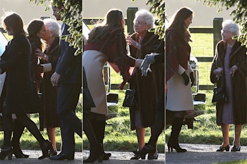 Kate Middleton kisses the Queen
