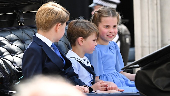 Princess Charlotte shows brother Prince Louis who's boss in hilarious  Trooping the Colour moment - watch | HELLO!