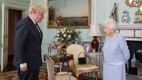 The Queen remains silent as Prime Minister Boris Johnson announces resignation