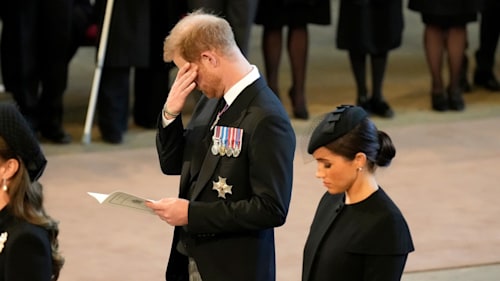 Prince Harry overcome with emotion following emotional procession