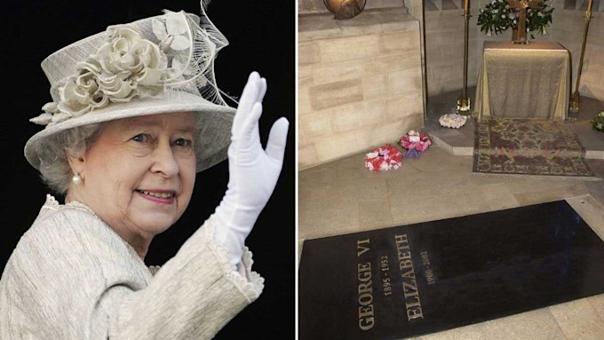 Queen Elizabeth Iis Final Resting Place Inside The Chapel At Windsor Castle Hello 