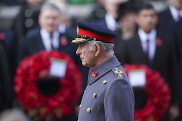 Trivdaily - Queen Consort Camilla And Princess Kate Make Sombre Appearance At Remembrance Day Service 58 King Charles At The Cenotaph