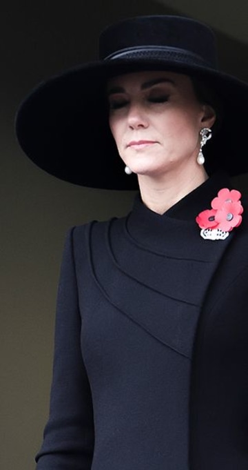 Trivdaily - Queen Consort Camilla And Princess Kate Make Sombre Appearance At Remembrance Day Service 62 Kate Middleton With Eyes Closed