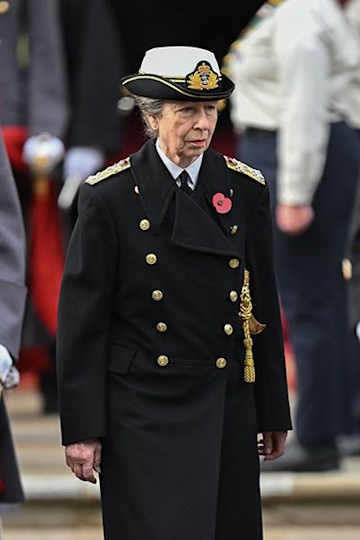 Trivdaily - Queen Consort Camilla And Princess Kate Make Sombre Appearance At Remembrance Day Service 61 Princess-Anne-Cenotaph