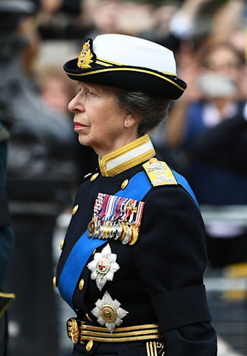 princess anne seen at the queen funeral