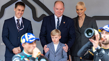 Louis Ducruet with Prince Albert and Princess Charlene