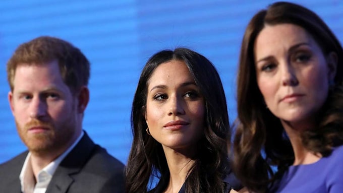 Prince Harry with Meghan and Kate