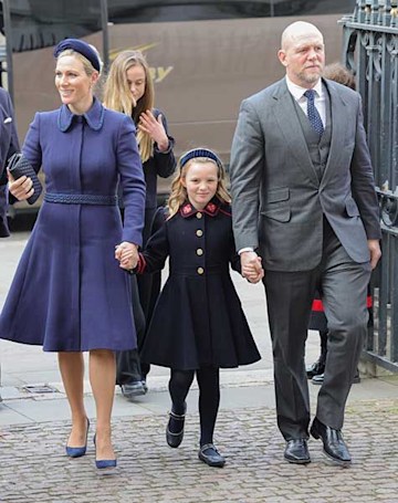 Mike and Zara Tindall attend memorial service for Prince Philip in 2022