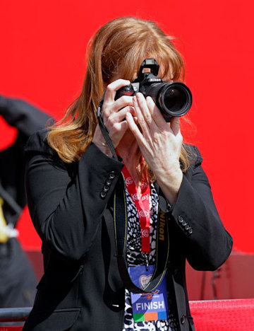 sarah ferguson taking a photo 