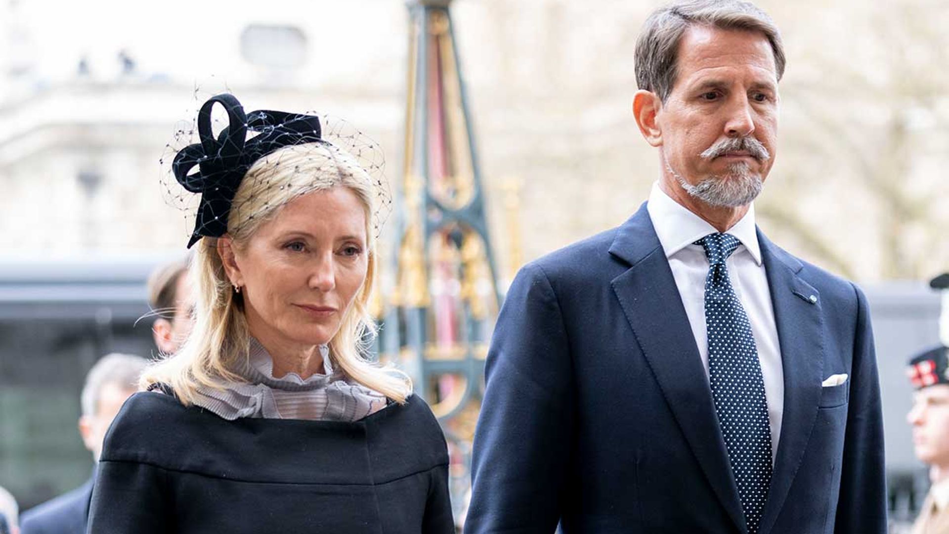 Prince Pavlos and Princess Marie-Chantal at memorial service