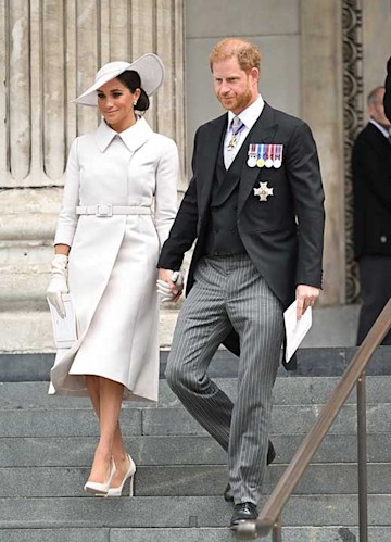 The Duke and Duchess of Sussex at the Platinum Jubilee celebrations