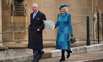 Charles and Camilla on Christmas Day 2021