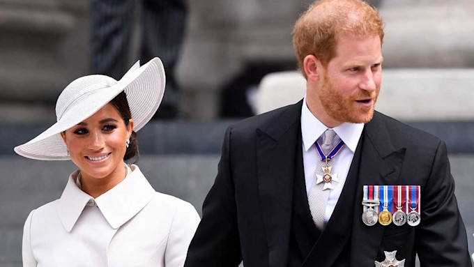 Meghan Markle and Prince Harry at Platinum Jubilee