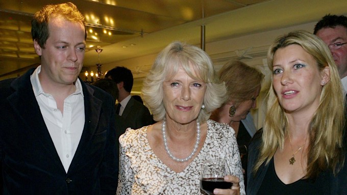 queen consort camilla with her son tom parker bowles and his ex-wife sara buys