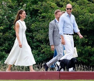 Prince and Princess of Wales with dog Orla
