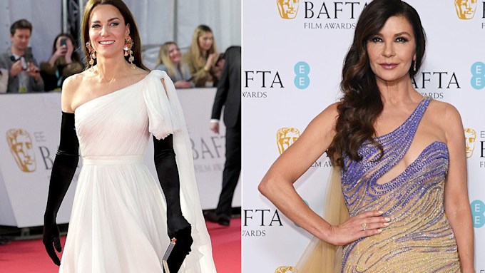 Catherine Zeta-Jones and Kate Middleton at the BAFTAs