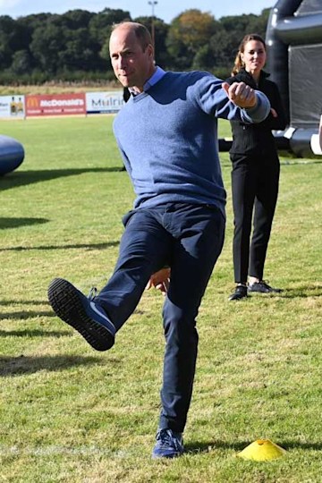 Prince William playing football