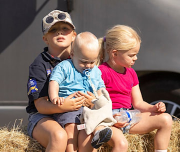 TrivDaily - Zara and Mike Tindall's daughter Mia reaches major new milestone! 56 mike and zara tindall's three children sit together on hay bale