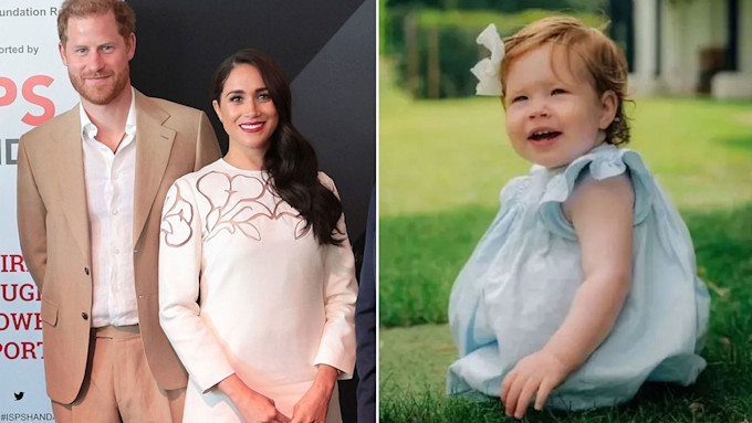 Duke and Duchess of Sussex and Lilibet