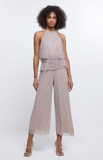 sparkly high neck river island jumpsuit