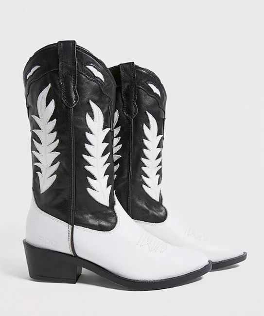 river island white cowboy boots