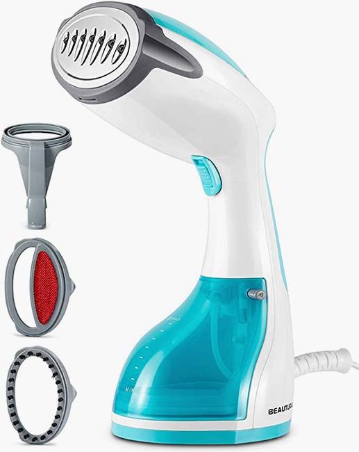 Portable Handheld Steam Iron Easy Operated Smart Steamer for Cloth Fabric in Home or Travel Convenient Fabric Wrinkle Removing Steamer Vertical & Horizontal 800W Effective Clothes Garment Steamer 