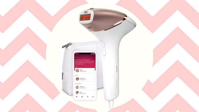 philips lumea hair removal device pink patterned background