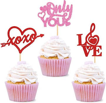 Valentines cupcake toppers