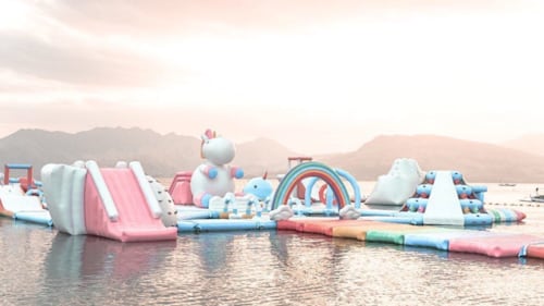 There’s an inflatable unicorn island in Asia and we can’t deal