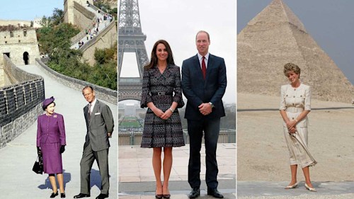 14 times the royals posed in front of world landmarks: Princess Kate, Princess Diana & more