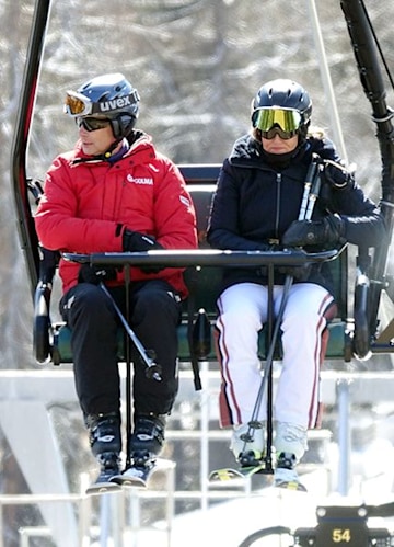 Prince Edward and Sophie Wessex in a ski lift