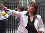 TONY BLAIR HOLDS COURT WITH A SPORTING LEGEND | HELLO!